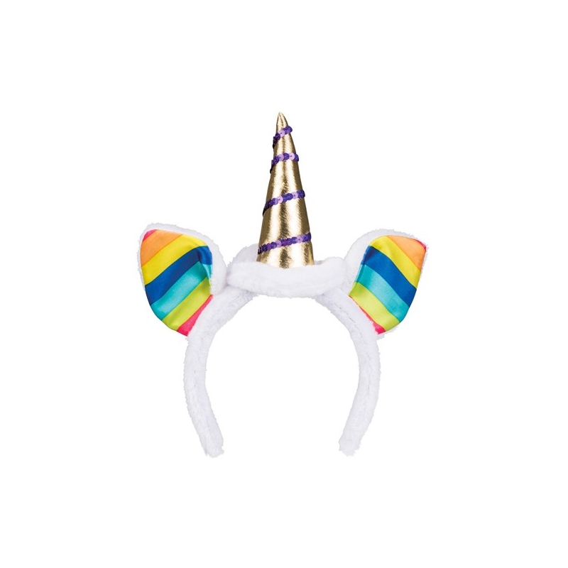 Accessoire de déguisement de licorne, serre-tête arc en ciel