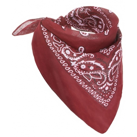 Bandana de cowboy rouge en tissu - accessoire western