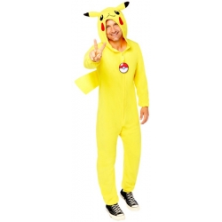 déguisement de Pikachu pour homme et femme avec combinaison à capuche, un costume Pokémon sous licence officielle
