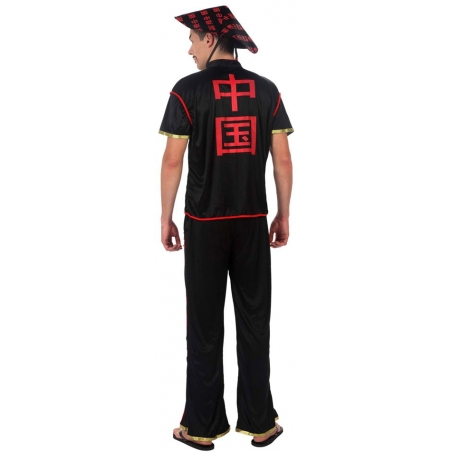 Costume chinois noir pour homme