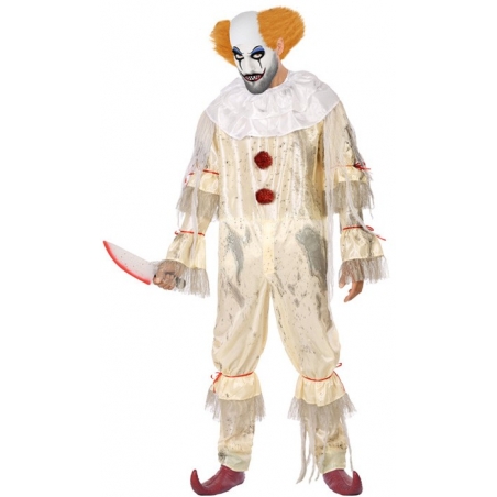 Déguisement de clown tueur pour homme, incarnez un véritable personnage de film d'horreur pour halloween