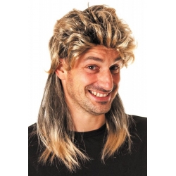 perruque mulet blond décoloré pour homme, adoptez un look années 80