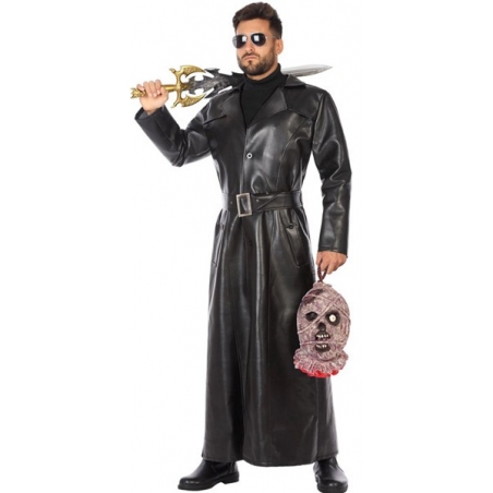 Déguisement de chasseur de vampire, long manteau noir avec ceinture Déguisement de chasseur de vampire, long manteau noir avec ceinture