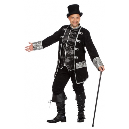 Costume de vaudou halloween grande taille avec veste et pantalon