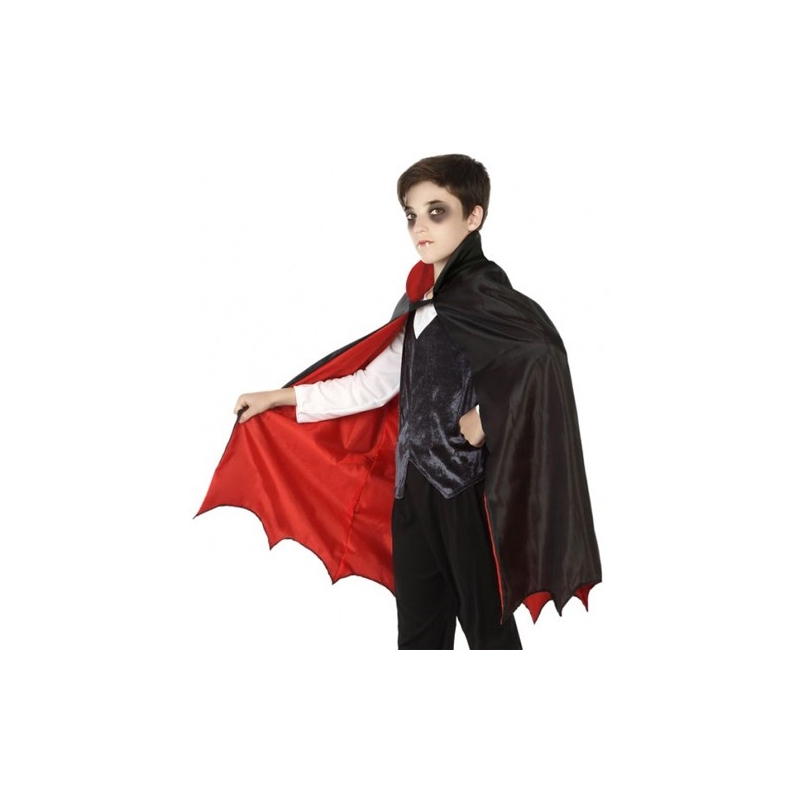 Cape pour enfant réversible, déguisement de vampire halloween