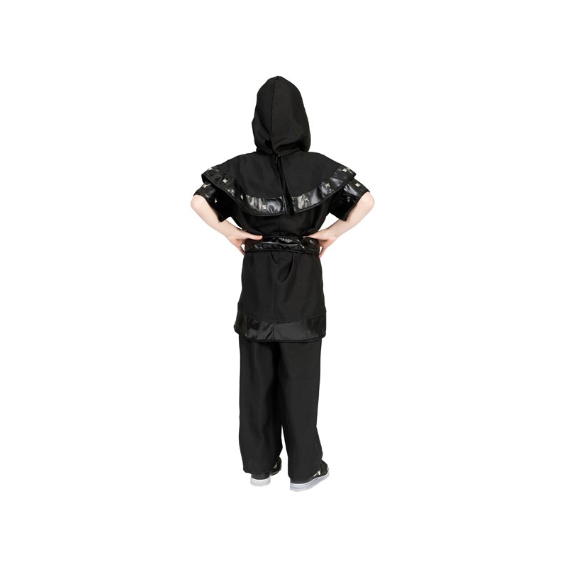 Costume de bourreau noir pour enfant de 4 à 16 ans - déguisement médiéval et halloween