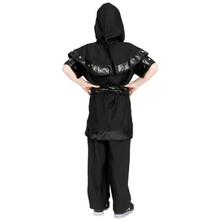 Costume de bourreau noir pour enfant de 4 à 16 ans - déguisement médiéval et halloween