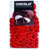Dragées au chocolat couleur rouge - 500 gr