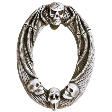 Faux miroir tête de mort - décoration halloween