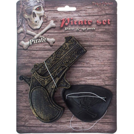 Pistolet de pirate avec cache oeil