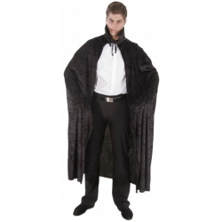 Cape vampire velours noir 140 cm idéale pour accessoiriser votre costume pour Halloween