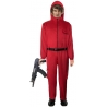 Squid Game - Combinaison rouge à capuche avec poches et ceinture