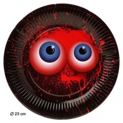 Optez pour une déco de table originale pour halloween avec ces 6 grandes assiettes sanglantes de 23 cm