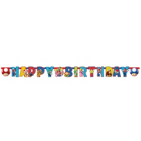 Guirlande anniversaire Super Mario