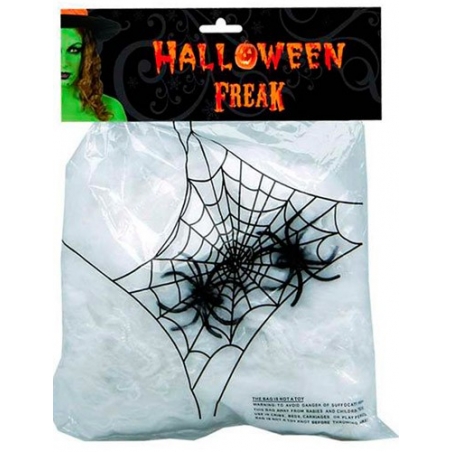 Toile d’araignée pour décoration d'halloween - toile de couleur blanche 20 grammes