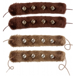 Bracelets Indien ornés de fourrure et de clochettes