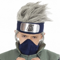 Perruque de Kakashi pour enfant sous licence officielle Naruto Shippuden (bandeau non fourni)
