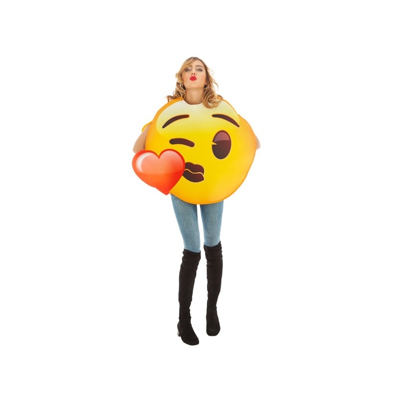 Déguisement Emoji bisous avec cœur sous licence officielle émoji 