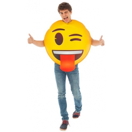 Déguisement Emoji clin d'œil, un costume original sous licence officielle Déguisement Emoji clin d'œil, un costume original sous licence officielle