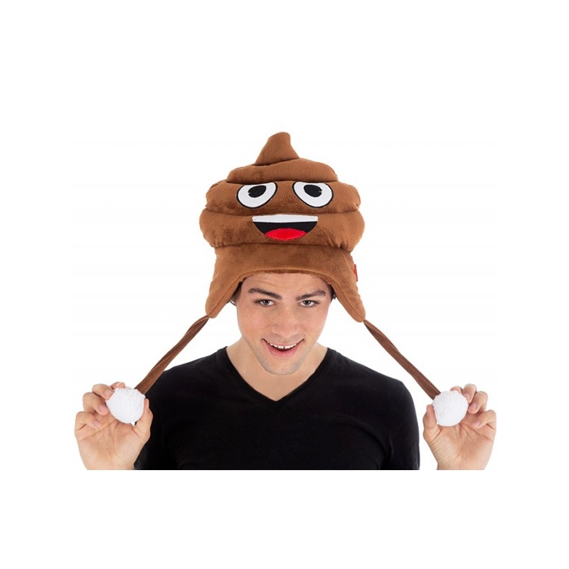 Chapeau Emoji crotte, un accessoire idéal pour votre déguisement émoji émoticone