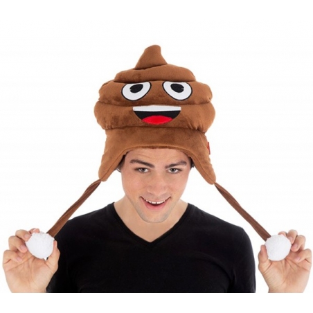 Chapeau Emoji crotte, un accessoire idéal pour votre déguisement émoji émoticone