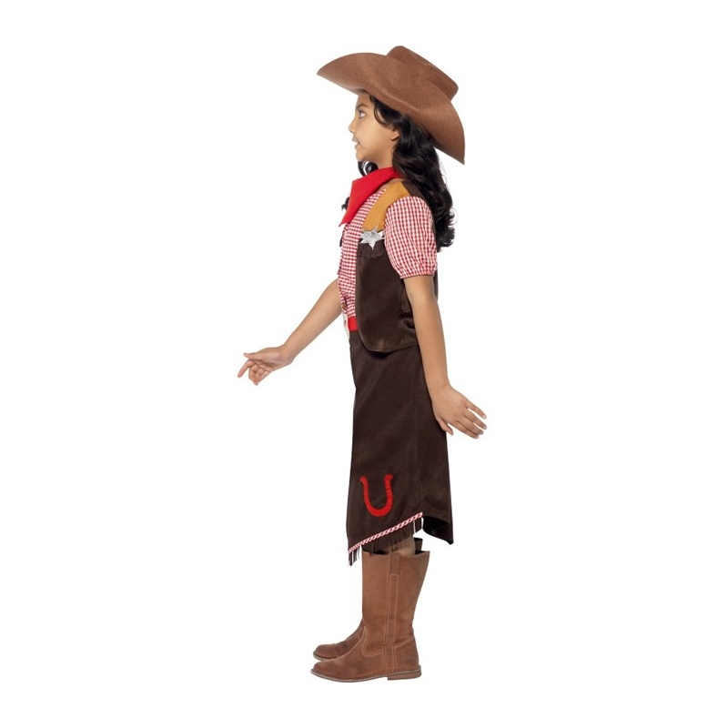 Costume de cowgirl luxe pour fille avec chapeau et bandana