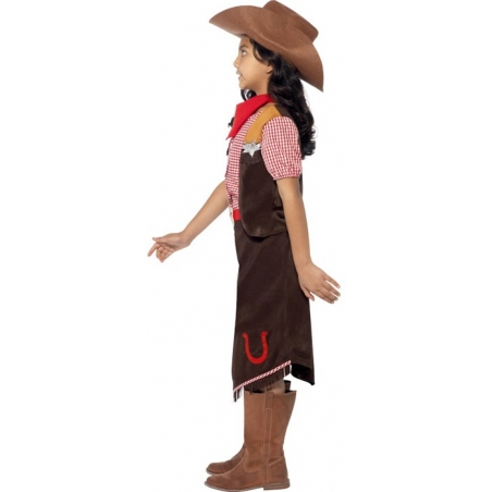Costume de cowgirl luxe pour fille avec chapeau et bandana