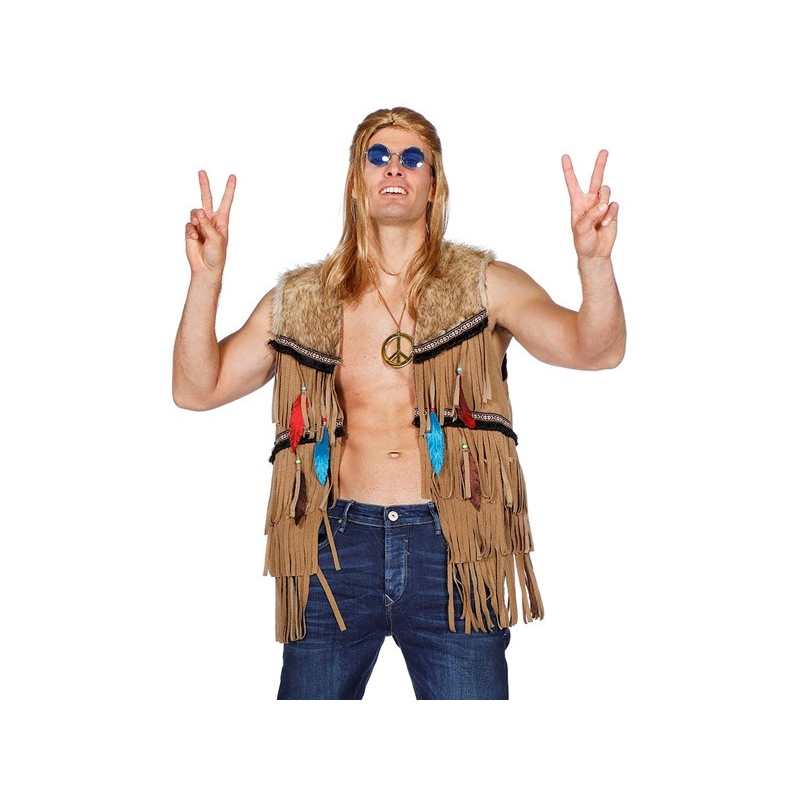 Gilet hippie pour homme également disponible en grandes tailles - veste western