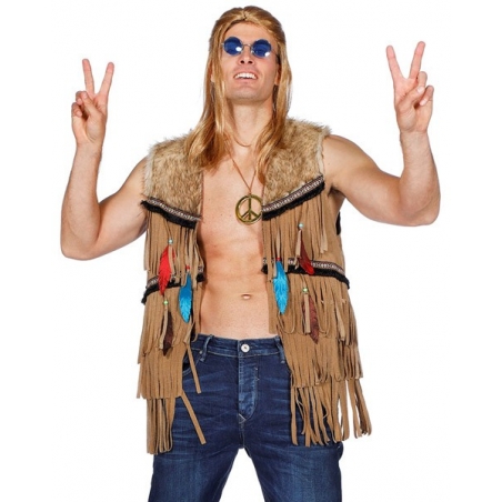 Gilet hippie pour homme également disponible en grandes tailles - veste western