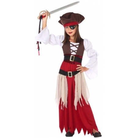 Déguisement de pirate des caraïbes pour fille de 3 à 12 ans Déguisement de pirate des caraïbes pour fille de 3 à 12 ans