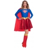 Déguisement Supergirl femme avec robe, cape et sur-bottes