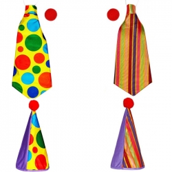 Kit d'accessoires de clown pour homme et femme avec cravate géante