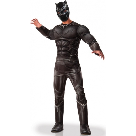 Déguisement Black Panther luxe pour homme avec combinaison rembourrée et masque - costume Avengers