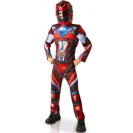 Déguisement de Power Ranger rouge luxe pour enfant de 3 à 8 ans