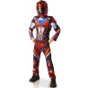 Déguisement de Power Ranger rouge luxe pour enfant de 3 à 8 ans