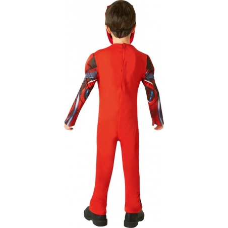 Costume Power Ranger rouge rembourré avec masque