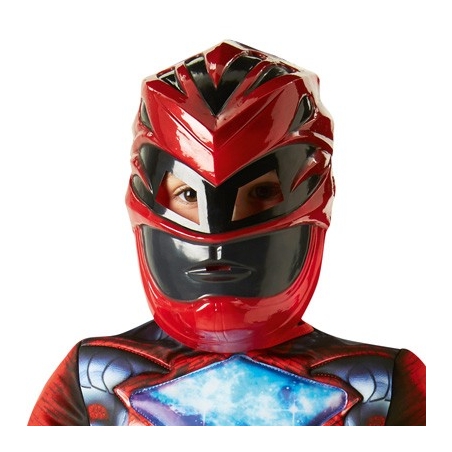 Masque Power Ranger rouge - costume luxe avec combinaison sous licence officielle