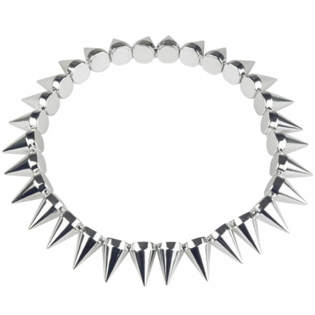 Collier punk argenté