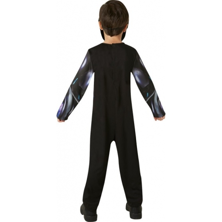 Vue de dos du déguisement Power Ranger noir pour enfant - Power Ranger