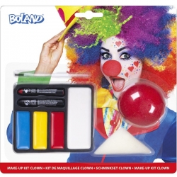 Kit de maquillage pour faire un maquillage de Clown facilement : grimage et nez en mousse