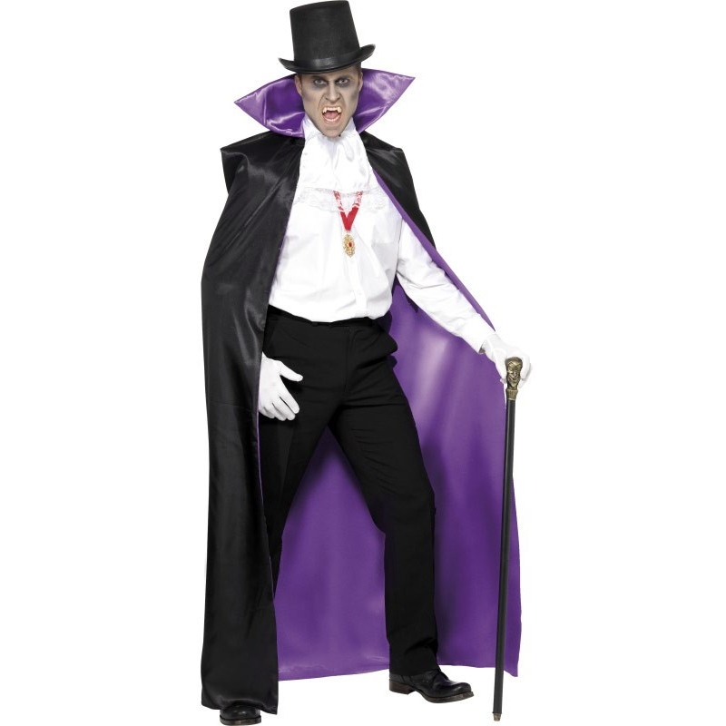 Cape vampire réversible noir ou violet