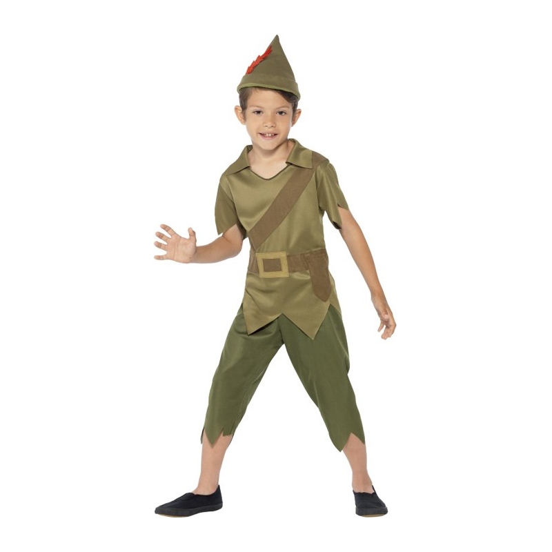 Déguisement de Peter Pan pour garçon, incarne un véritable héro de la foret
