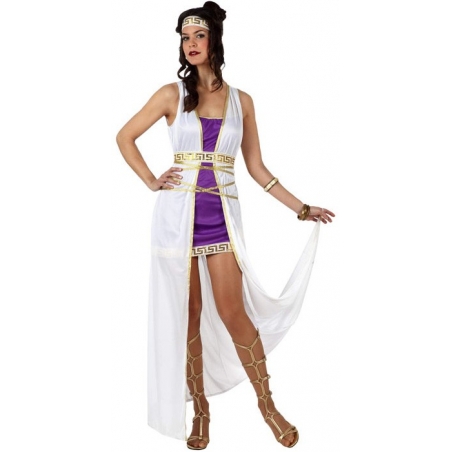 Déguisement de déesse romaine pour femme avec robe et bandeau - Pays du monde