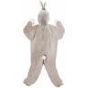 costume de lapin gris pour enfant, combinaison avec capuche
