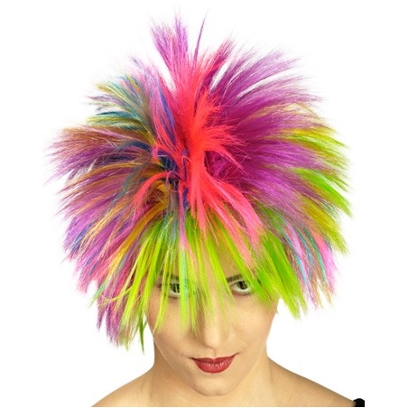 Perruque fluo multicolore, un accessoire indispensable lors d'une soirée 80's Perruque fluo multicolore, un accessoire indispensable lors d'une soirée 80's