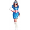 déguisement Captain América pour femme sous licence Marvel idéal pour une soirée Super-Héros