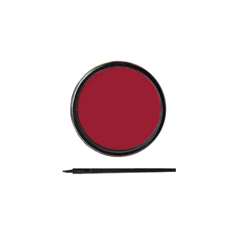 Maquillage à l'eau de couleur rouge avec pinceau, idéal pour vos maquillages pour halloween et carnaval