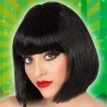 Perruque carré noir avec frange