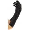 Paire de longs gants noirs plissés d'environ 43 cm idéale pour accessoiriser votre tenue charleston des années 30 Paire de longs gants noirs plissés d'environ 43 cm idéale pour accessoiriser votre tenue charleston des années 30
