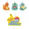 Bougies Pokémon à placer sur le gâteau d'anniversaire